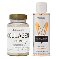 PHARMA ACTIV collagen femin 90 tobolek + afrodiziakální olej Sandalwood 100ml