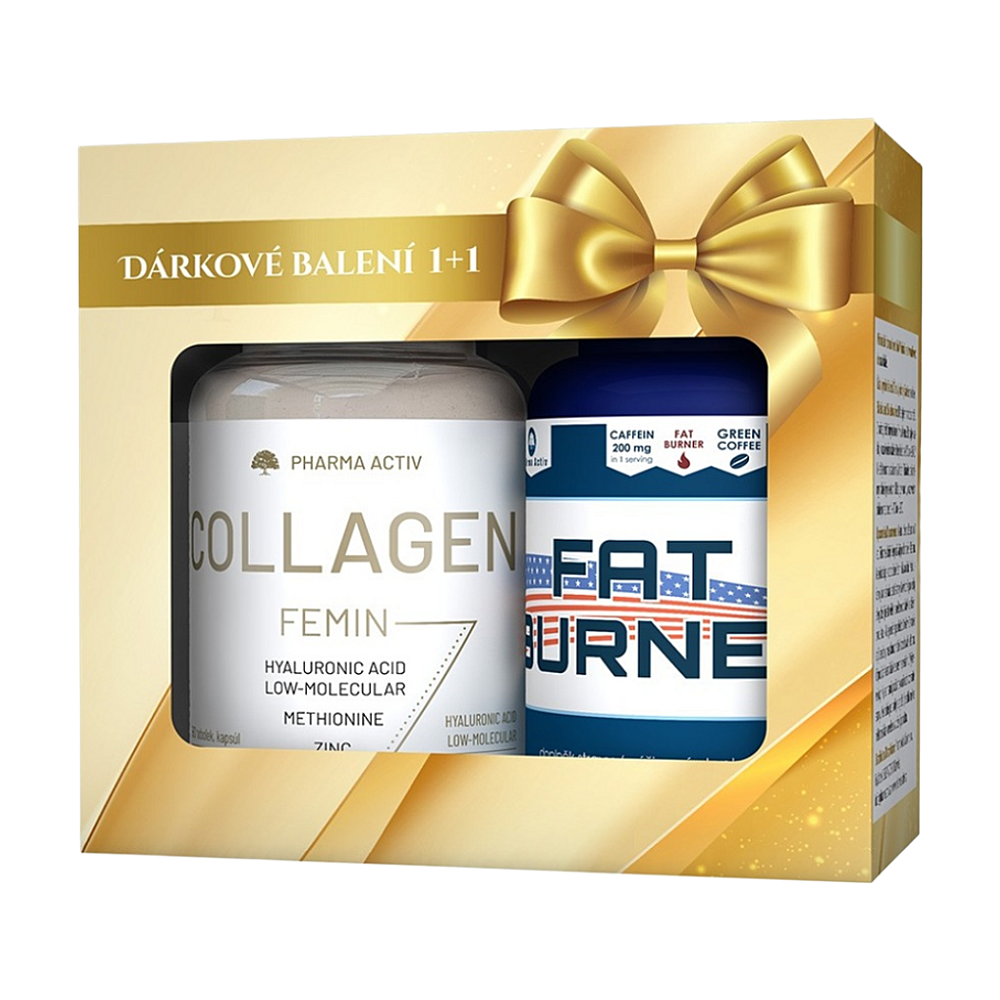 PHARMA ACTIV Collagen femin 90 tobolek + Fat burner 90 kapslí