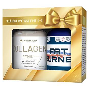 PHARMA ACTIV Collagen femin 90 tobolek + Fat burner 90 kapslí (Vitamíny na pleť) - Vícesložkové