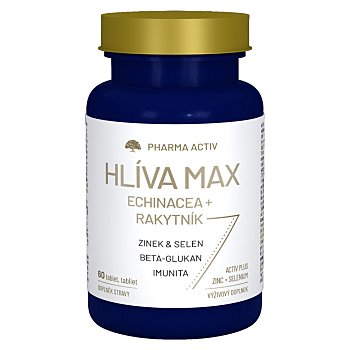 PHARMA ACTIV HLÍVA MAX Echinacea + Rakytník 60 tablet (Hlíva ústřičná)