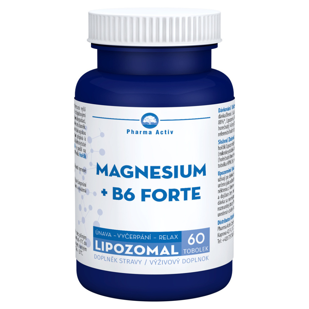 E-shop PHARMA ACTIV Lipozomal magnesium + B6 forte 60 tobolek