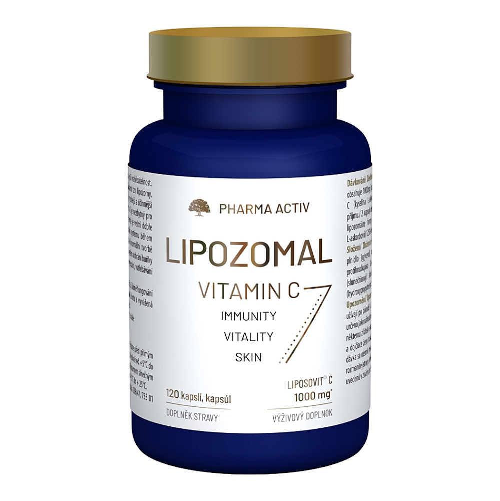 PHARMA ACTIV Lipozomal vitamín C 1000 mg 120 kapslí