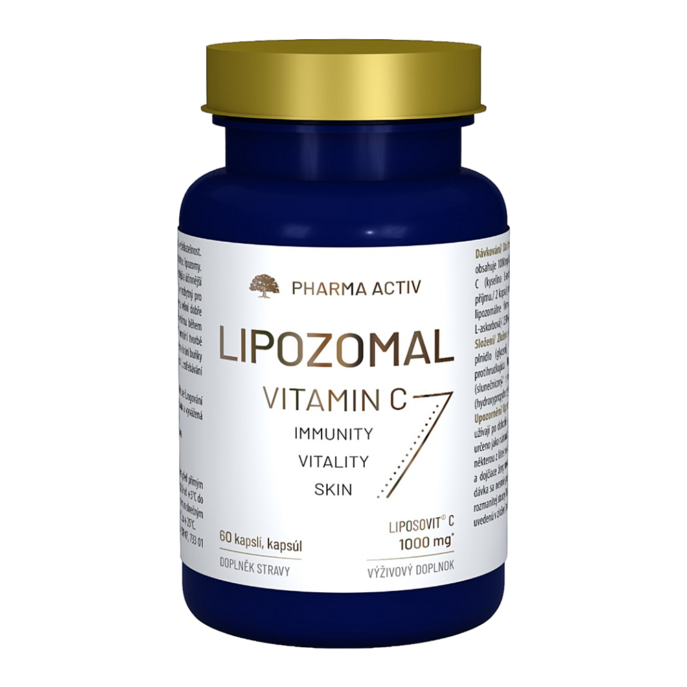 PHARMA ACTIV Lipozomal vitamín C 1000 mg 60 kapslí