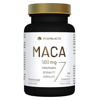PHARMA ACTIV Maca 500 mg 90 tobolek (Doplňky stravy pro potenci, erekci) - Jednosložkové