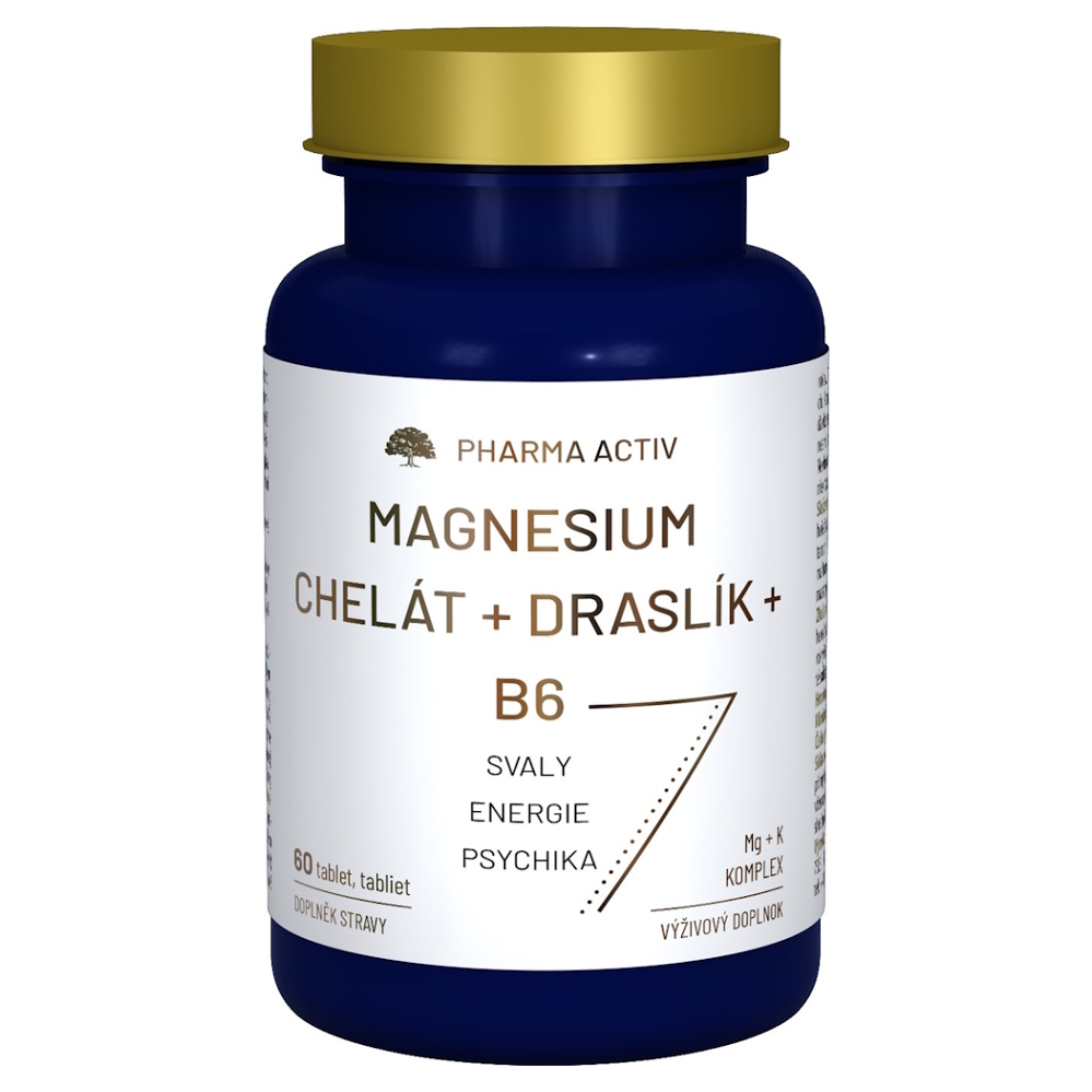 PHARMA ACTIV Magnesium Chelát + Draslík + B6 60 tablet