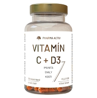 PHARMA ACTIV Vitamín C + D3 120 tobolek