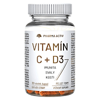 PHARMA ACTIV Vitamín C + D3 30 tobolek