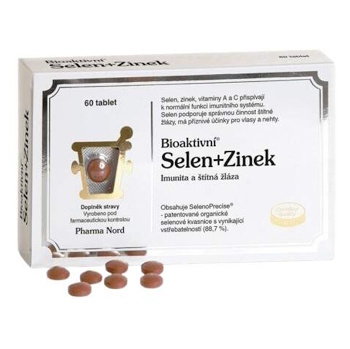 PHARMA NORD Bioaktivní selen + zinek 60 tablet (Vitamíny na pleť) - Vícesložkové