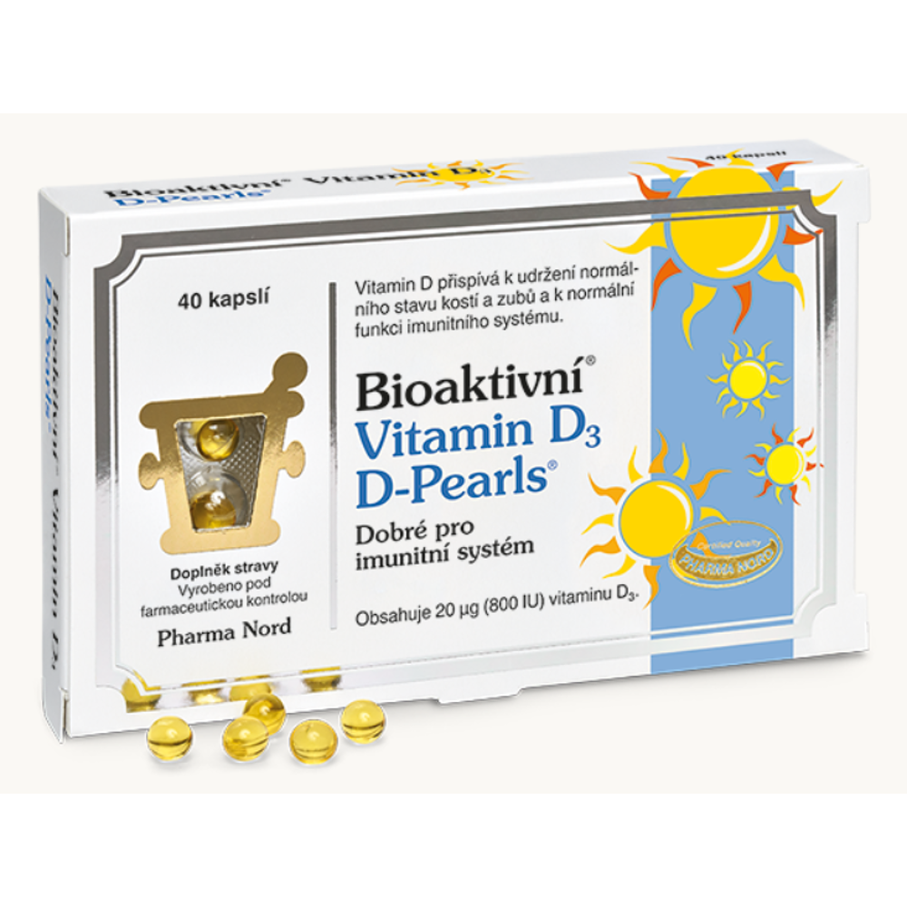 E-shop PHARMA NORD Bioaktivní vitamín D3 D-Pearls 40 kapslí