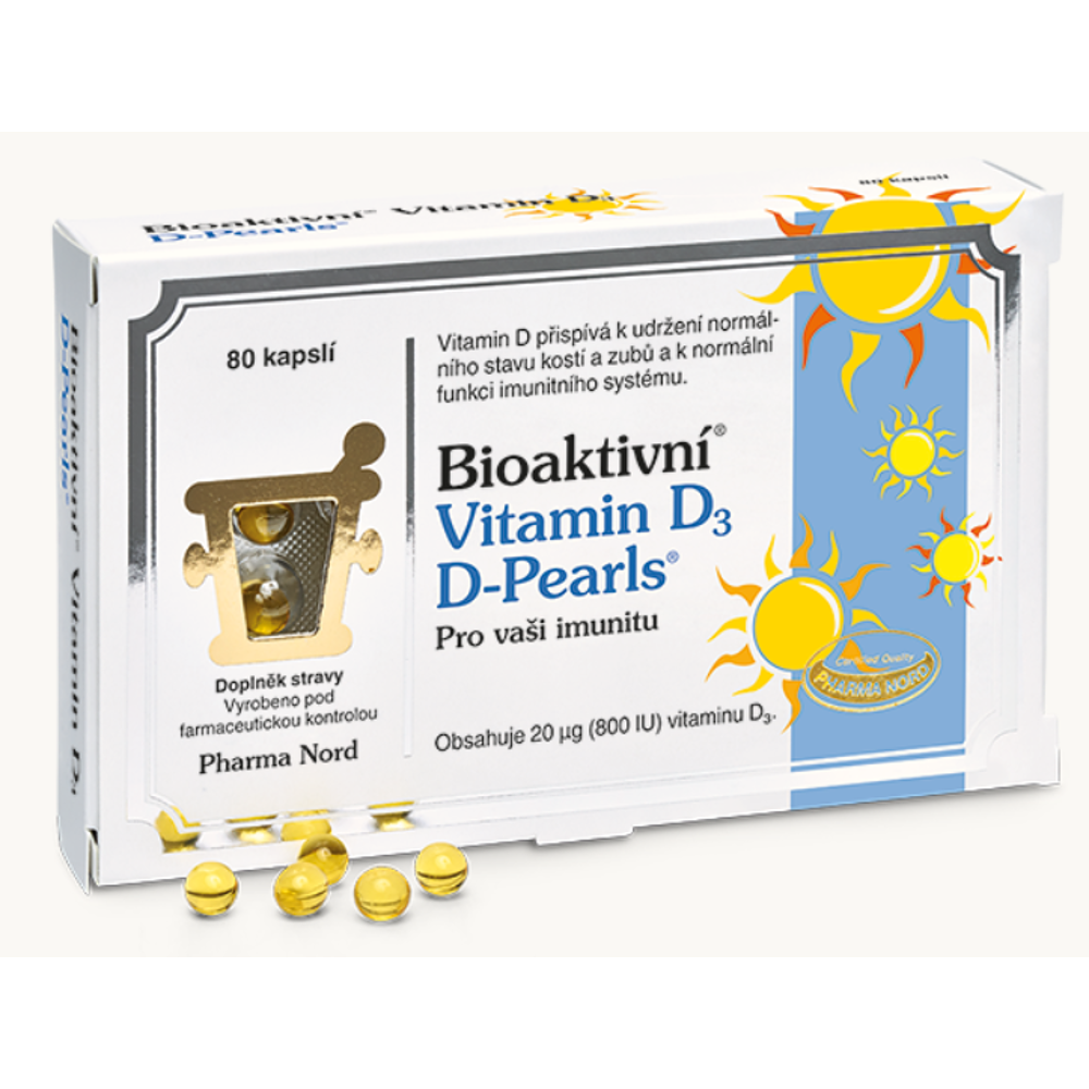 E-shop PHARMA NORD Bioaktivní vitamín D3 D-Pearls 80 kapslí