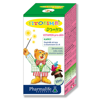 PHARMALIFE D3+K2 vitamín pro děti kapky 30 ml
