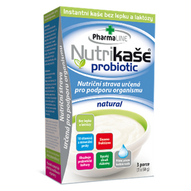 Levně PHARMALINE Nutrikaše probiotic Natural 3 x 60 g