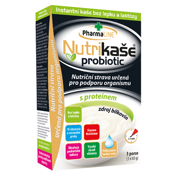 PHARMALINE Nutrikaše probiotic s proteinem 3 x 60 g