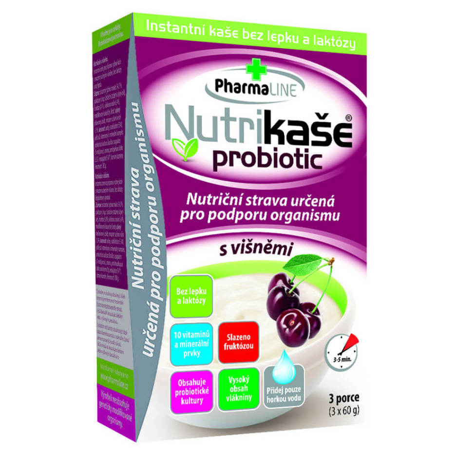 Levně PHARMALINE Nutrikaše probiotic S višněmi 3x60 g