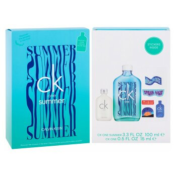 CALVIN KLEIN CK One Summer 2021 toaletní voda 100 ml + toaletní voda CK One 15 ml + samolepky (Toaletní vody) - Toaletní