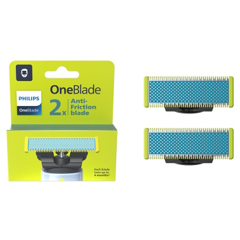 PHILIPS QP225/50 OneBlade Anti-Friction výměnné břity 2 kusy (Žiletky a náhradní břity) - Elektrické