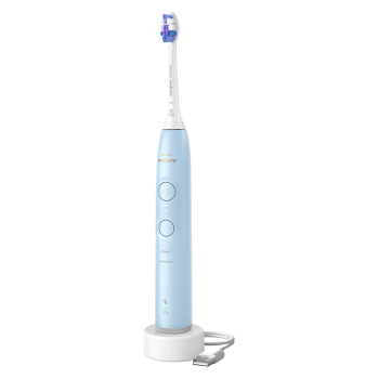 PHILIPS SONICARE 6100 HX7406/01 Sonický zubní kartáček light blue (Sonické zubní kartáčky) - Časovač, Tlakový senzor vizuální, Více režimů čištění