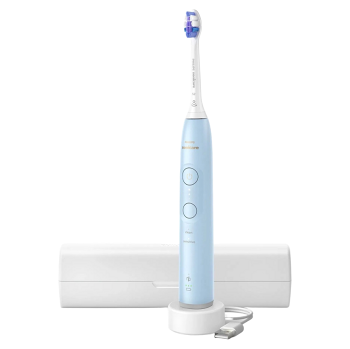 PHILIPS SONICARE 6100 HX7406/02 Sonický zubní kartáček light blue (Sonické zubní kartáčky) - Časovač, Tlakový senzor vizuální, Více režimů čištění