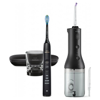 PHILIPS Sonicare 9000 DiamondClean black + Power Flosser black HX3886/43
