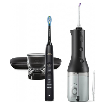 PHILIPS Sonicare 9000 DiamondClean black + Power Flosser black HX3886/43 (Sonické zubní kartáčky) - Více režimů čištění