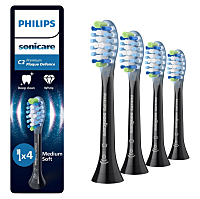 PHILIPS SONICARE HX9044/88 Premium Plaque Defense black hlavice 4 kusy