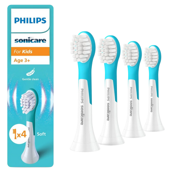 PHILIPS SONICARE Kids HX6034/90 náhradní hlavice 4 kusy (Náhradní hlavice k zubním kartáčkům)