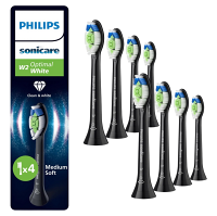 PHILIPS Sonicare optimal white standard černé náhradní hlavice 8 kusů