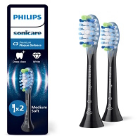 PHILIPS SONICARE Premium plaque defense náhradní hlavice černé 2 kusy HX9042/88
