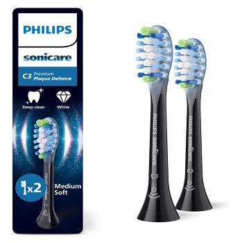 PHILIPS SONICARE Premium plaque defense náhradní hlavice černé 2 kusy HX9042/88 (Náhradní hlavice k zubním kartáčkům)