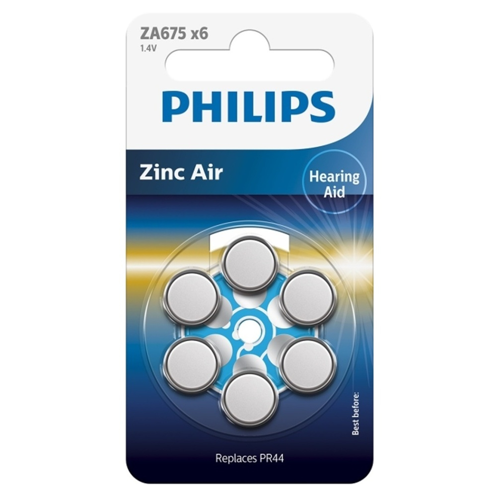 E-shop PHILIPS ZA675B6A/00 baterie do naslouchadla 6 kusů