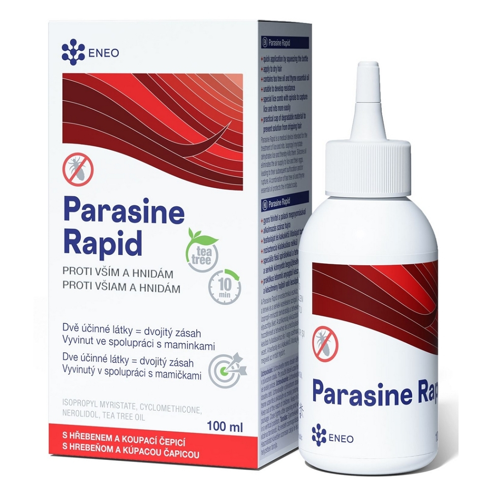 ENEO Parasine rapid 100 ml speciální hřeben a čepice