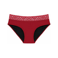 PINKE WELLE Menstruační kalhotky "Moře" červené - střední a silná menstruace velikost S
