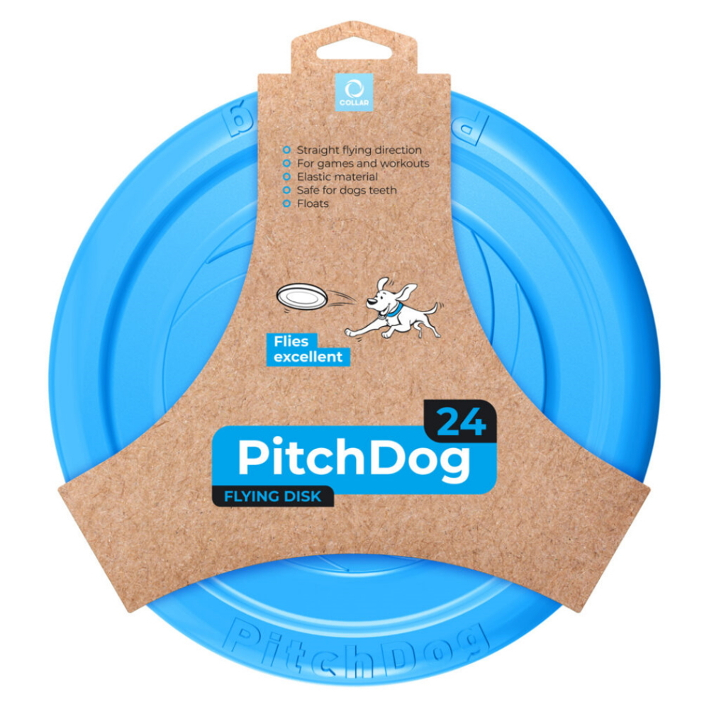 Levně PITCHDOG Pěnový létající disk pro psy modrý 24 cm