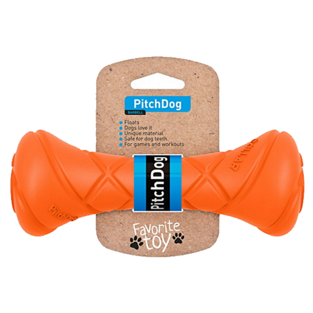 E-shop PITCHDOG Barbell pěnová činka pro psy oranžová 1 ks