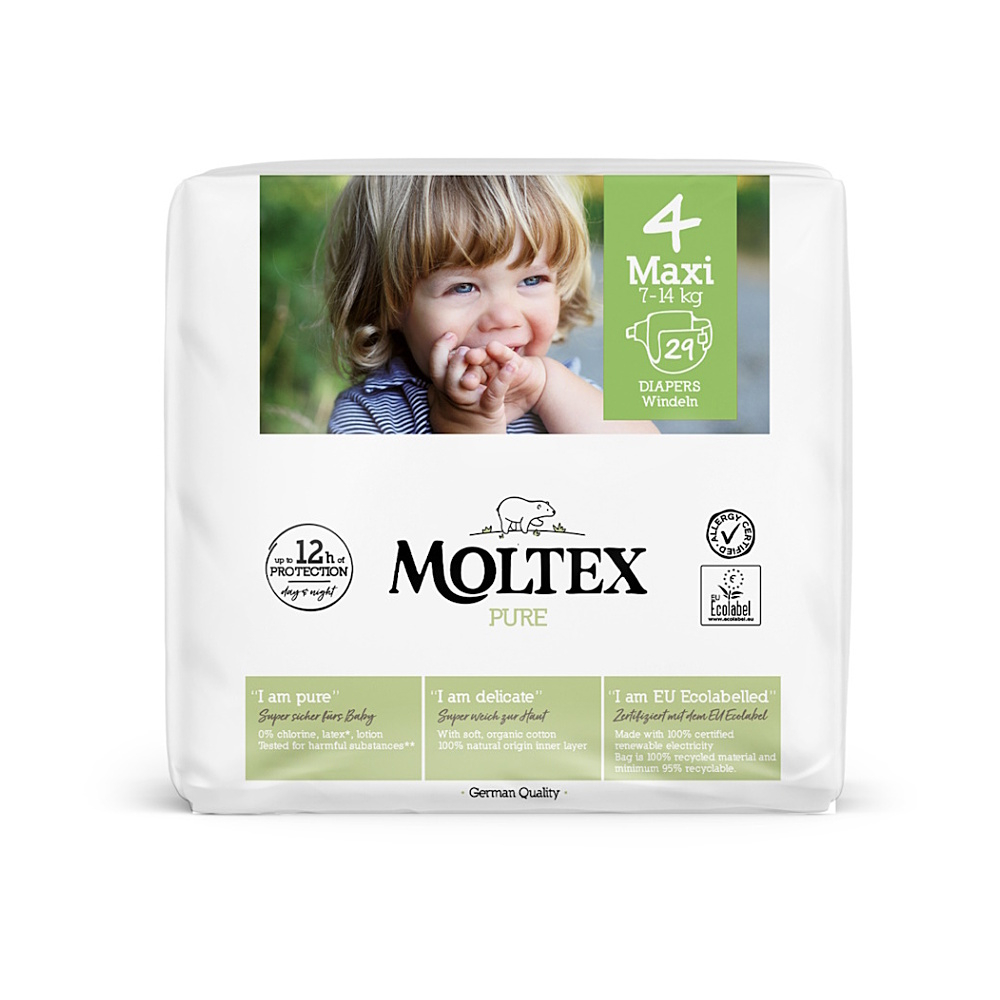 MOLTEX Pure maxi 4 plenky 7-14 kg 29 kusů