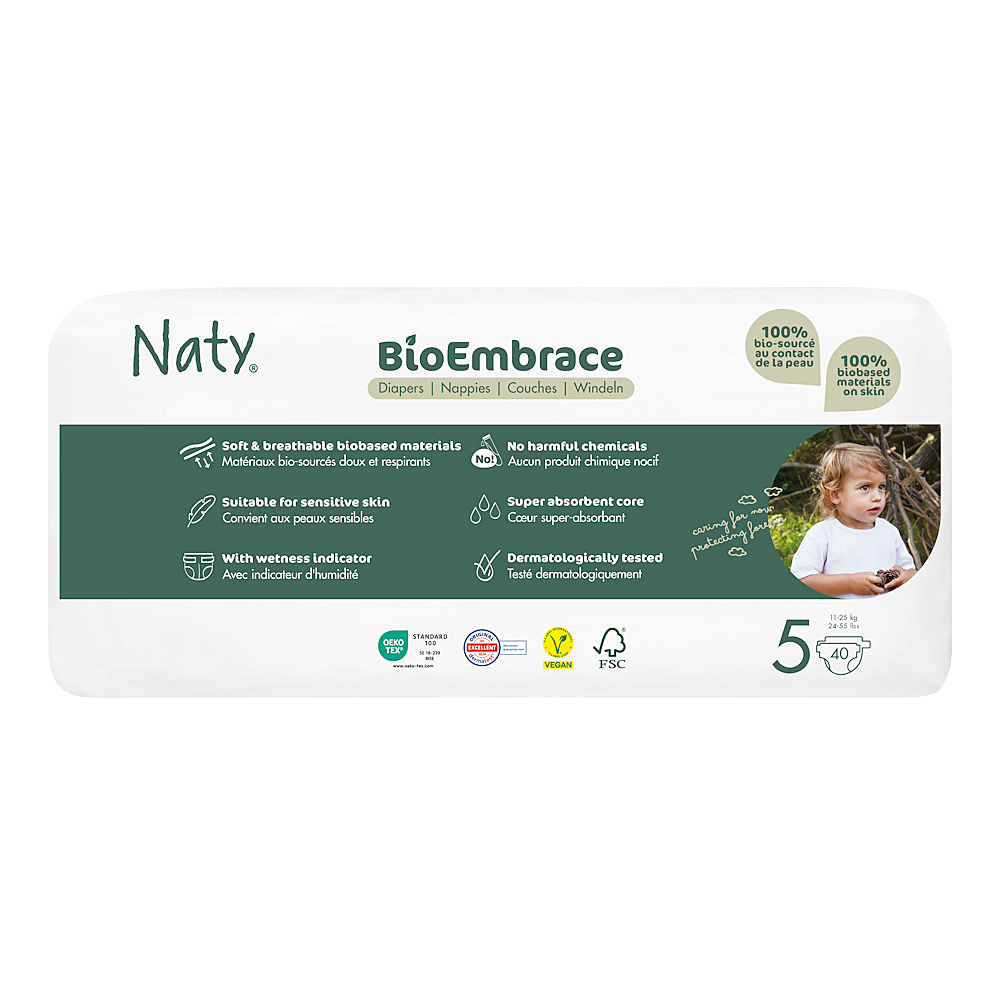 ECO BY NATY Bioembrace  junior plenky economy pack 11 - 25 kg 40 kusů