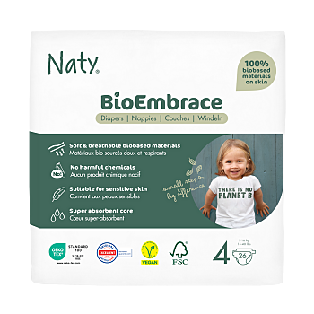 ECO BY NATY Bioembrace maxi plenky 7-18 kg 26 kusů (Plenky 4 (7 - 18 kg)) - Ekologické