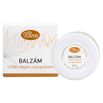 PLEVA Balzám s CBD olejem a propolisem 20 g (Přírodní péče o tělo) - Zklidňující, Přírodní, Neparfémované, Ochranný