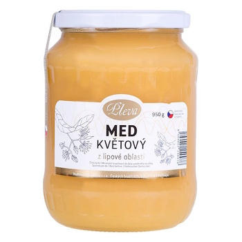 PLEVA Med květový z lipové oblasti 950 g (Medy) - Sladké, RAW, Přírodní