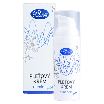 PLEVA Pleťový krém s medem noční 50 g (Přírodní pleťové krémy) - Hydratační, Regenerační, Vyživující, Zklidňující, Přírodní, Noční péče