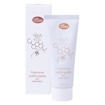 PLEVA Propolisová zubní pasta pro svěží dech 75 g (Přírodní zubní hygiena) - Čistící, Bělící, Osvěžující dech, Přírodní
