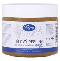 PLEVA Tělový peeling se solí a medem citronová tráva 300 g