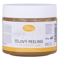 PLEVA Tělový peeling se solí a medem vanilka 300 g