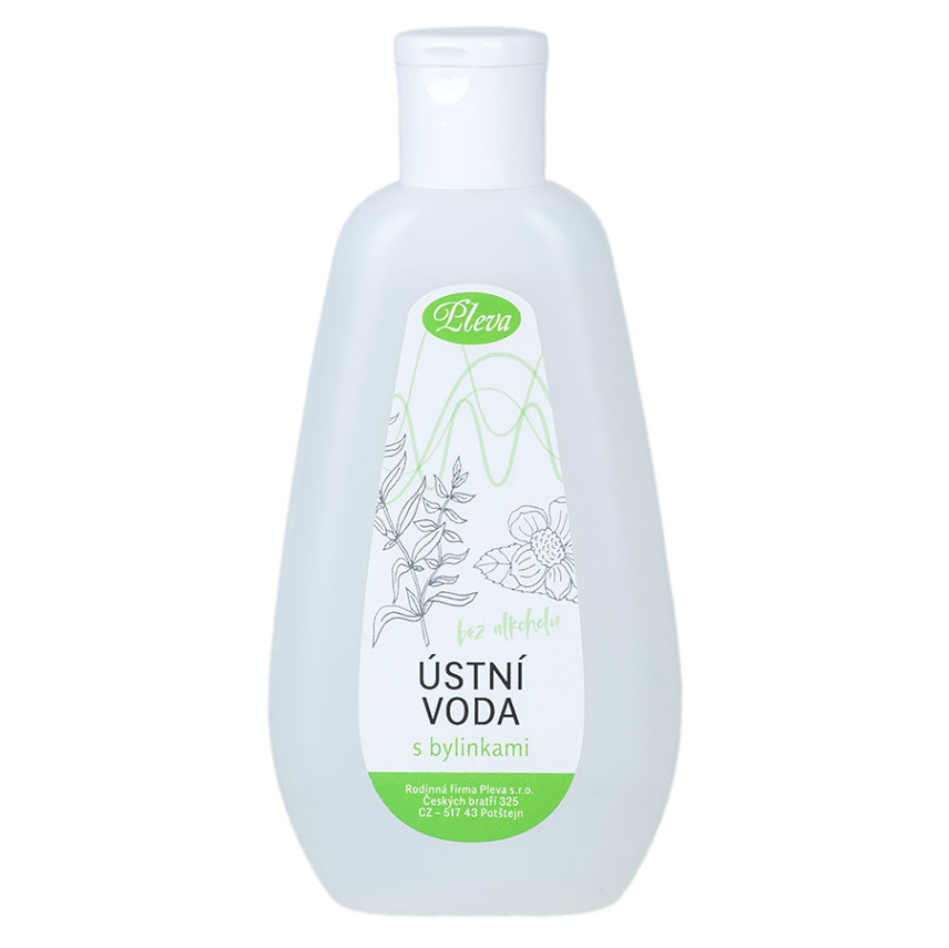 PLEVA Ústní voda s bylinkami bez alkoholu 200 g