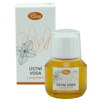 PLEVA Ústní voda s propolisem 50 g (Přírodní zubní hygiena) - Zpevňující, Zklidňující, Antibakteriální, Dezinfekční, Osvěžující dech