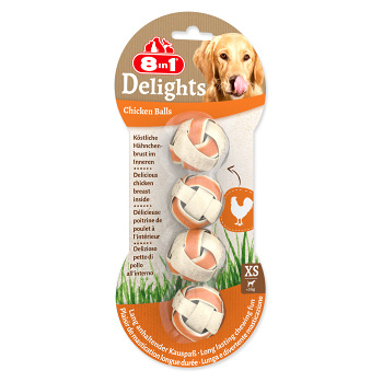 8IN1 Delights koule žvýkací XS 4 kusy (Dentální pamlsky pro psy)