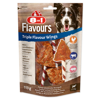 8IN1 Triple Flavour křidýlko žvýkací 6 kusů (Dentální pamlsky pro psy)