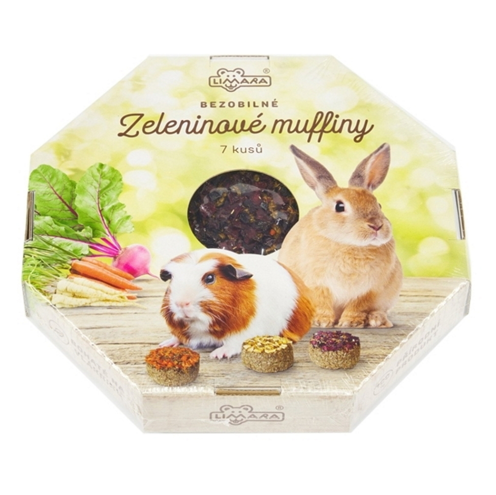 E-shop LIMARA Pochoutka bezobilné zeleninové senné muffiny pro králíky 350 g
