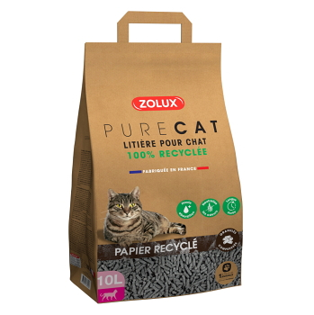 ZOLUX Purecat podestýlka recyklovaná papírová pro kočky 10 l
