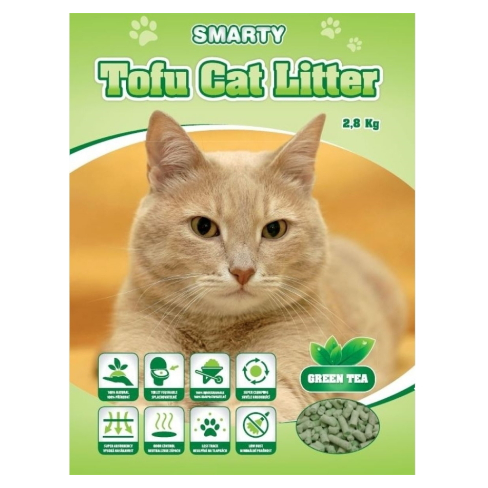 E-shop SMARTY Tofu cat litter green tea podestýlka pro kočky 2,8 kg